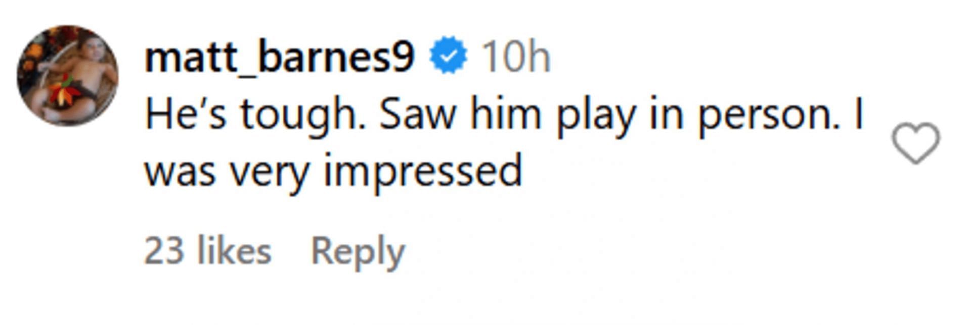 Matt Barnes praises Oklahoma commit Alec Blair (Credits: @alec.blair1 Instagram)